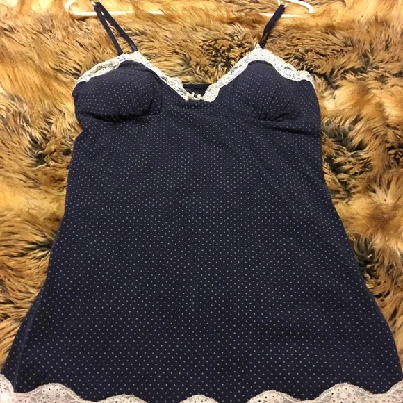 Energie navy polka dot pajama tank sequin bodice - Picture 4 of 8